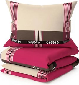 Lenjerie de pat din polibumbac DANIELA POLY roz Dimensiune lenjerie de pat: 70 x 90 cm | 140 x 200 cm