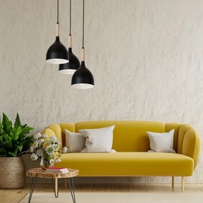 Lustră pe cablu NOAK WOOD 3xE27/60W/230V