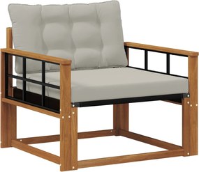 vidaXL Set de canapele de exterior Lemn solid de Acacia și Textilene
