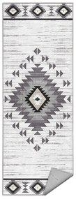 Covor tip traversă gri deschis lavabil 80x200 cm Ethnic Geo – Mila Home