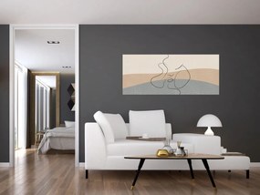 Tablou - Sărut de linie de artă (120x50 cm)