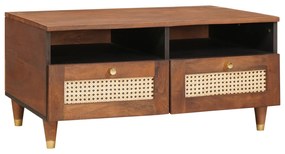 vidaXL Măsuțe de cafea cu sertar cu raft cu depozitare Maro 80 x 54 x 40 cm