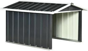 Outsunny Adăpost pentru mașina de tuns iarba robotică, garaj pentru robot, shed din oțel gri | Aosom Romania