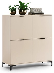 Mazzoni Comodă LANA K-100 Bej (Șampanie) - DULAP VERTICAL CU 4 UȘI