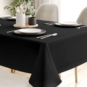 Goldea față de masă decorativă loneta - negru 120 x 120 cm