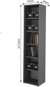 Raft înalt, grafit, RIOMA NEW TYP 02