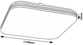 Plafonieră LED Rabalux 71174 OSCAR LED/18W/230V 4000K 33x33 cm