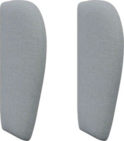 vidaXL Ureche pentru Tăblie Gri deschis 40 x 23 x 6 cm țesătură