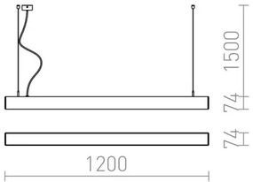 Lustră LED pe cablu PESANTE LED/40W/230V neagră RED-Design Rendl-R12721