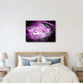 Tablou pe sticlă cu abstracție frumoasă în violet (70x50 cm)