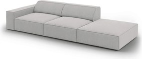 Canapea 3 locuri cotiera dreapta, Jodie, Micadoni Home, BL, 262x102x70 cm, poliester, gri deschis