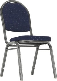Scaun, rabatabil, textil albastru închis/gri cadru, JEFF 2 NEW