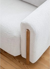 Canapea gri extensibilă/cu spațiu de depozitare cu tapițerie din țesătură bouclé 244 cm Arcadova – ELTAP