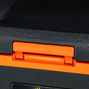 Outsunny Răcitor electric portabil 40L, frigider congelator cu mânere, 58,7L x 36,5l x 43,8Î cm portocaliu și negru | Aosom Romania