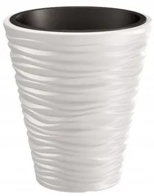 Ghiveci decorativ de flori, rotund, alb, 18/37 L, 38.8x43.6 cm, Sand