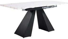 Masă de luat extensibilă, Alb+Negru | Aosom Romania