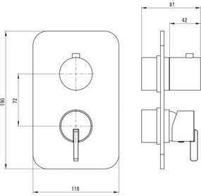 Capac pentru baterie cada, element extern BOX ascuns, alb, Deante Silia Alb