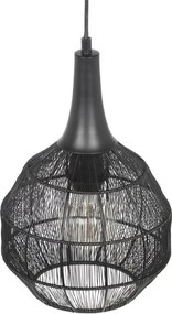 Lustră negru-mat cu abajur din metal Soraya – Trio