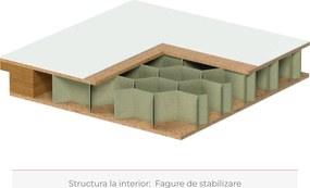 Usa de interior din HDF cu toc reglabil PORTA Decor model C 95-140 mm, Alb