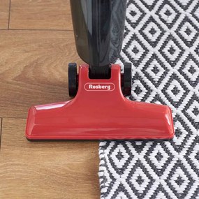 La mâna a doua: Aspirator vertical Rosberg R51001A, 600W, 800 ml, Filtru HEPA, Manual, Rosu