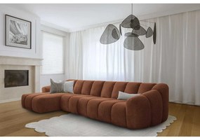 Colțar teracotă (cu colț pe partea stângă/cu șezlong) Shell – Miuform