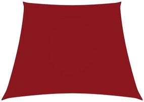vidaXL Parasolar, roșu, 2/4x3 m, țesătură oxford, trapez