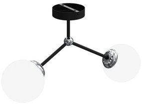 Lustră aplicată JOY 2xE14/40W/230V negru/crom lucios