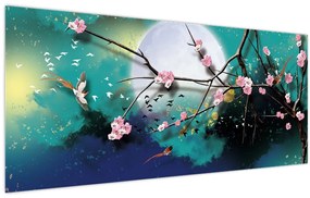 Tablou - Copac,grafic (120x50 cm)