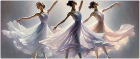 Tablou - Trei balerine (120x50 cm)