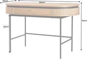 Birou cu furnir de stejar ATELIER 120cm