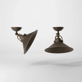 Plafoniera stil industrial din alama personalizabila Alice 25cm