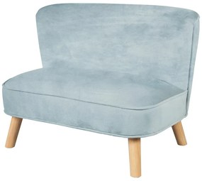 Canapea pentru copii albastru-deschis cu tapițerie din catifea 70 cm Lil Sofa – Roba