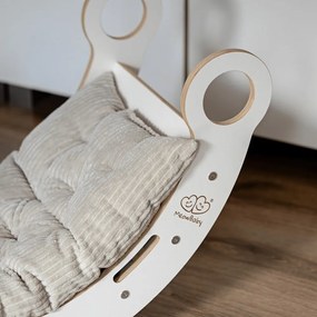 Leagăn alb din lemn de pin 39x75x38 cm Montessori – Meowbaby