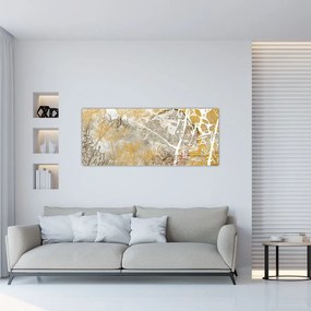 Tablou - Vintage perete cu flori (120x50 cm)