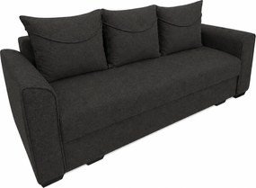 Canapea LILI extensibila, 3 locuri, cu lada de depozitare, stofa gri inchis , 220x95x80