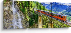 Tablou - Matterhorn, Zermatt, Valais, Elveția (cu ceas) (90x30 cm)