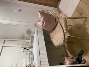 Scaun metal, Dining Homs, auriu, 76 x 62 cm,30450