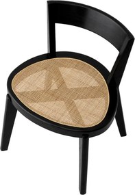 Scaun LUX design clasic Alvear negru, ratan