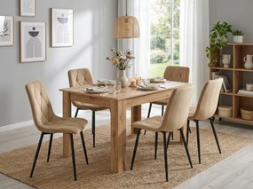Masa de dining MADO 120x80 cm, stejar craft
