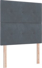 vidaXL Tăblie LED cu benzi LED Manual Gri 80 cm Catifea