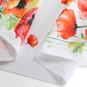 Traversă de masă cu imprimeu MACI ROȘII 40 x 110 cm