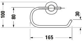 Duravit D-CODE 99261000 - Suport pentru hârtie igienică, crom lucios