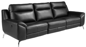 Canapea 3 locuri eleganta, design LUX cu functia relax Cowhide black