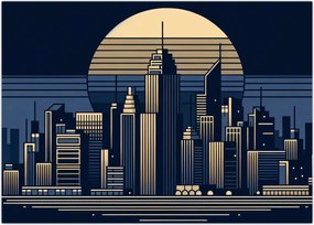 Tablou – Oraș geometric (70x50 cm)