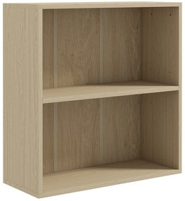 HOMCOM Bibliotecă raft de depozitare cu 2 compartimente și raft reglabil, 60 x 24 x 63 cm, efect lemn natural | Aosom Romania