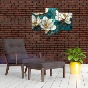 Tablou - Vitraliu cu magnolie (90x60 cm)
