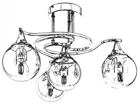 AV-1761-4K Candelabru design interior Crom 55x55x cm