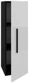 Soldat Kos, O Usa, Negru/Alb Lucios, MDF, 30 x 30 x 95 cm