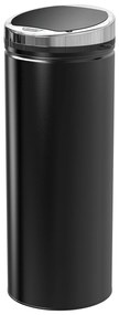 HOMCOM Cos de gunoi Automat cu Senzor cu Infrarosii si Capacitate 50L, Otel Inox si Plastic, Negru, 30,5x30,5x81,5cm