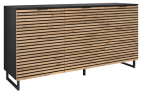 Dulap Surezina 3D (Negru grafit + Stejar wotan) . 1105938